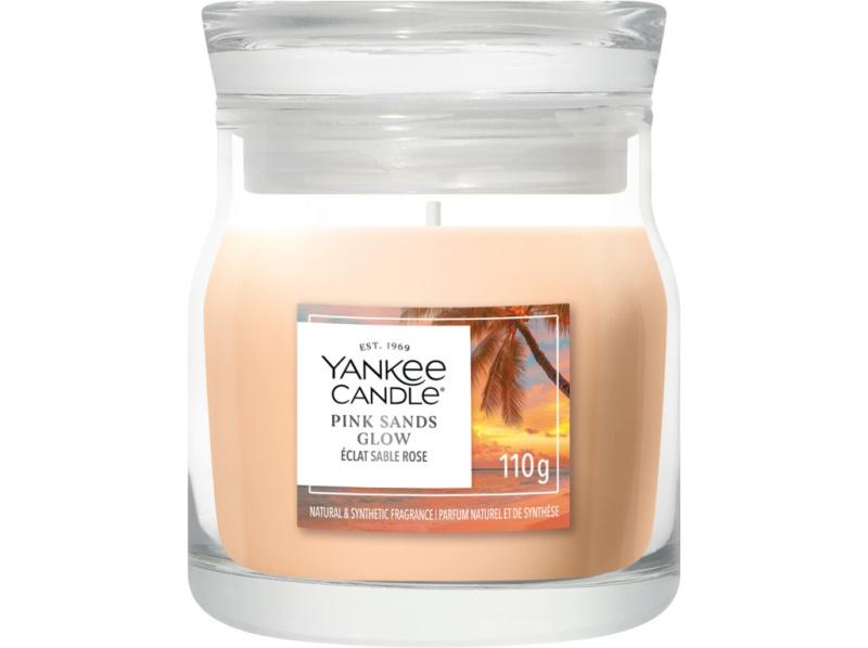 Yankee Candle Pink Sands Glow vonná svíčka Signature 110 g