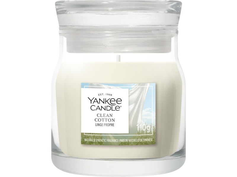 Yankee Candle Clean Cotton vonná svíčka Signature 110 g