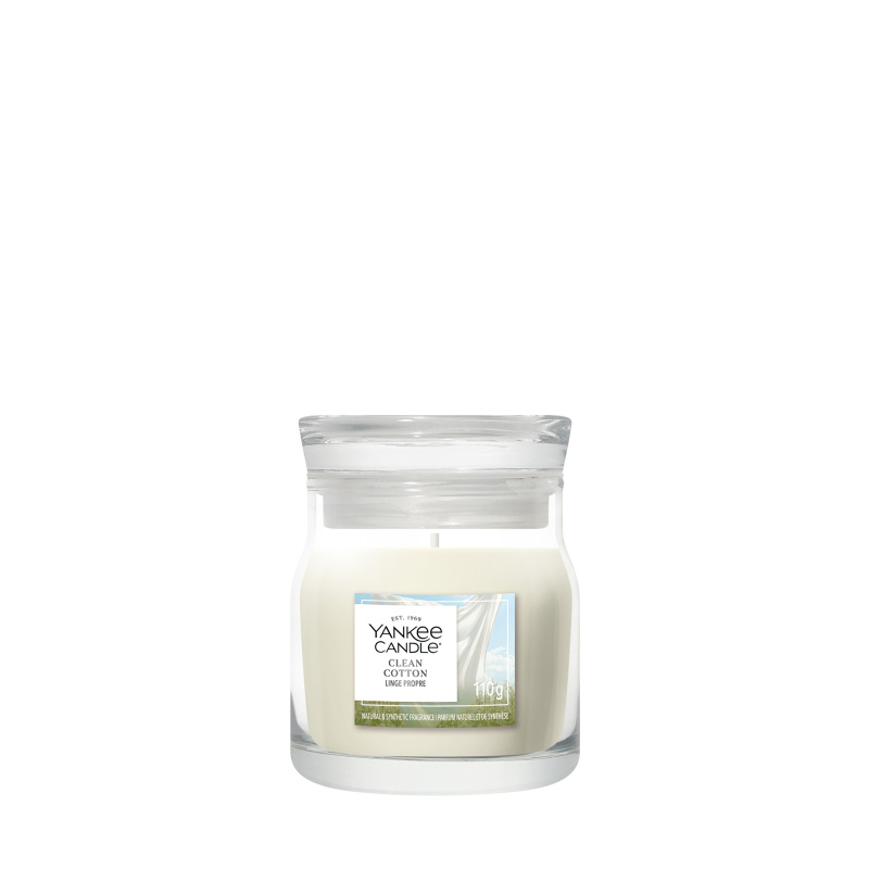 Yankee Candle Clean Cotton vonná svíčka Signature 110 g