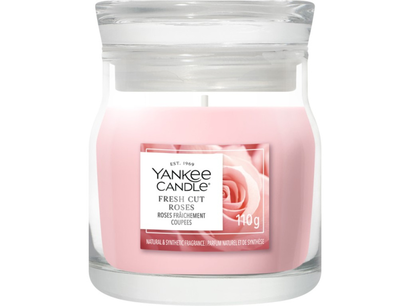 Yankee Candle Fresh Cut Roses vonná svíčka Signature 110 g