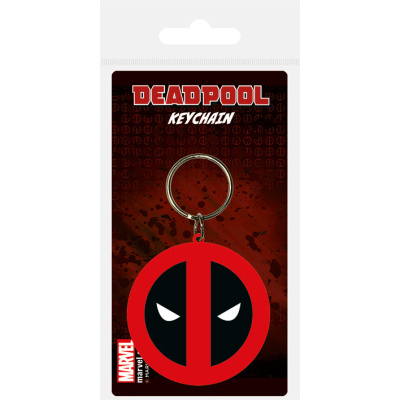 Přívěsek na klíče gumová Deadpool logo