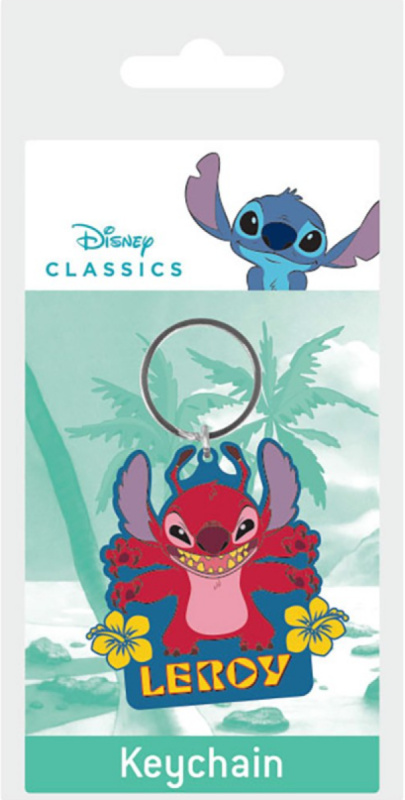 Přívěsek na klíče Lilo & Stitch červený gumový