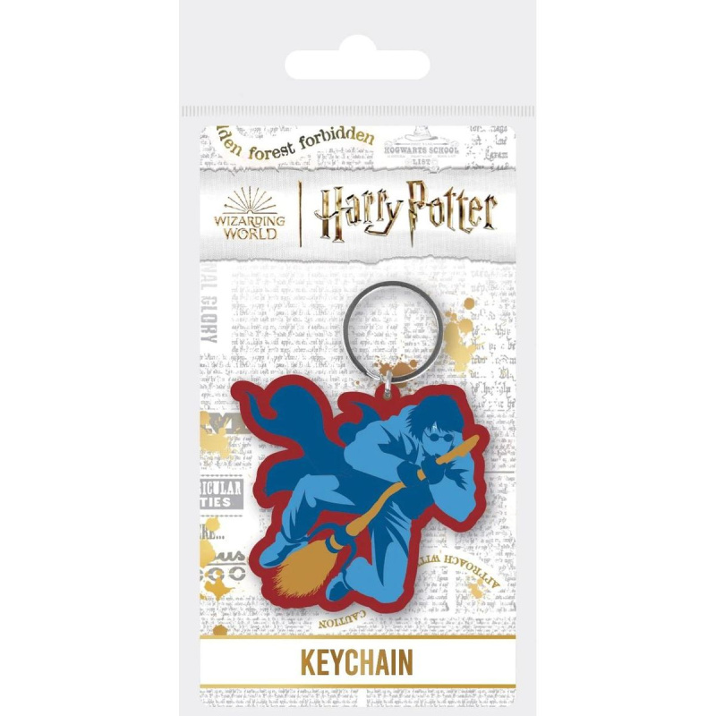 Gumová klíčenka Harry Potter koště