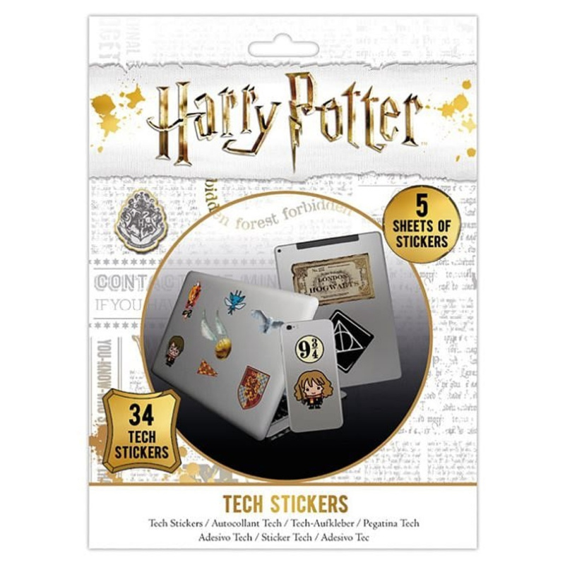 Samolepky Harry Potter, sada 34 ks