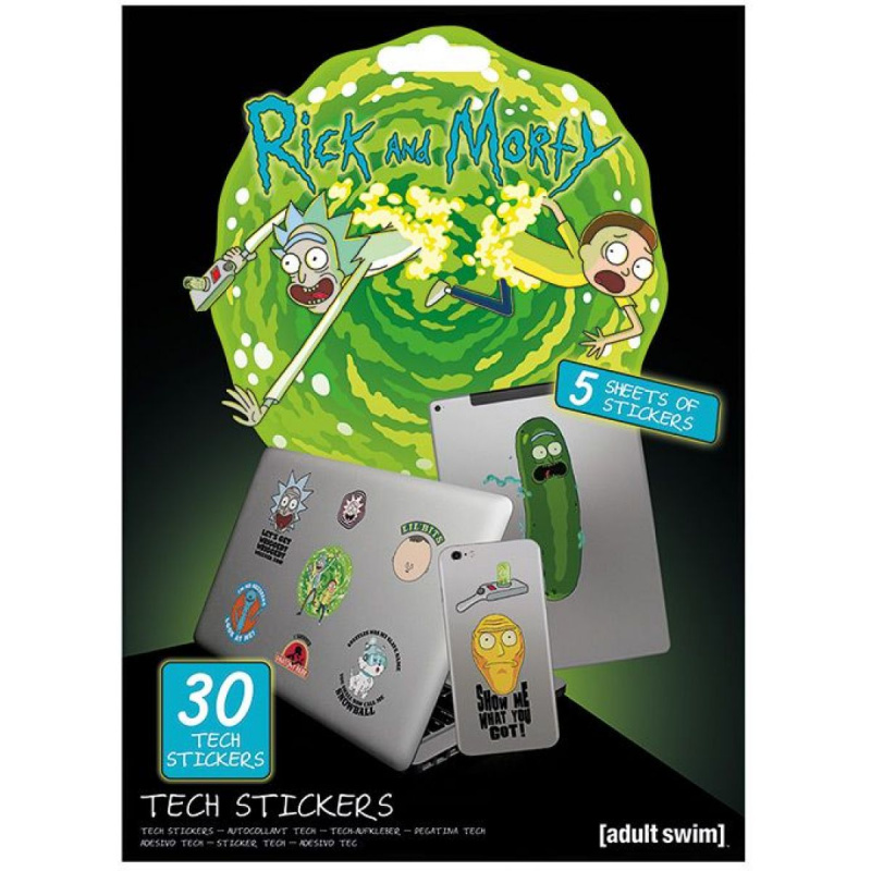 Technické samolepky Ricky and Morty 30 ks