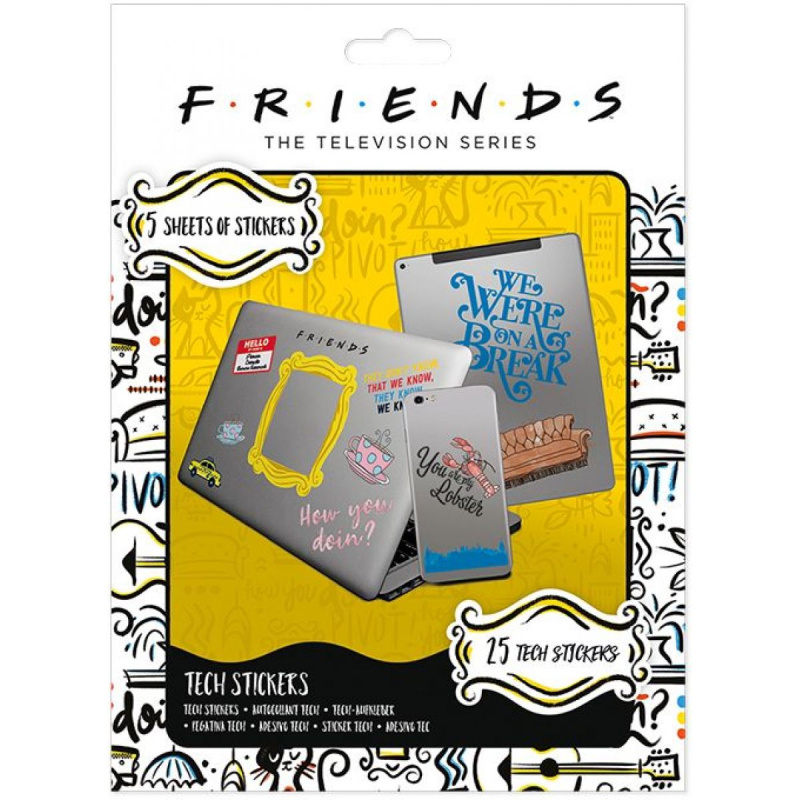 Samolepky Friends Tech 25ks