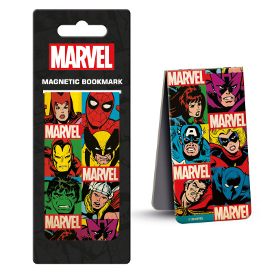 Magnetická záložka Marvel - Retro Grid