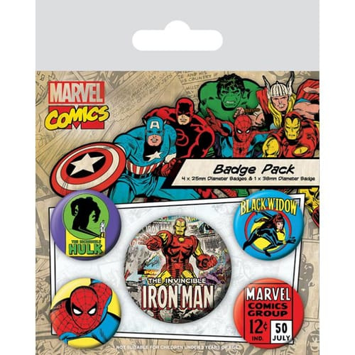 Sada placiek Marvel Comics - Iron Man, 5 ks
