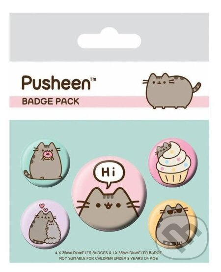 Set odznaků Pusheen Hi