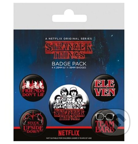 Odznaky Stranger Things - Postavy (5 ks)