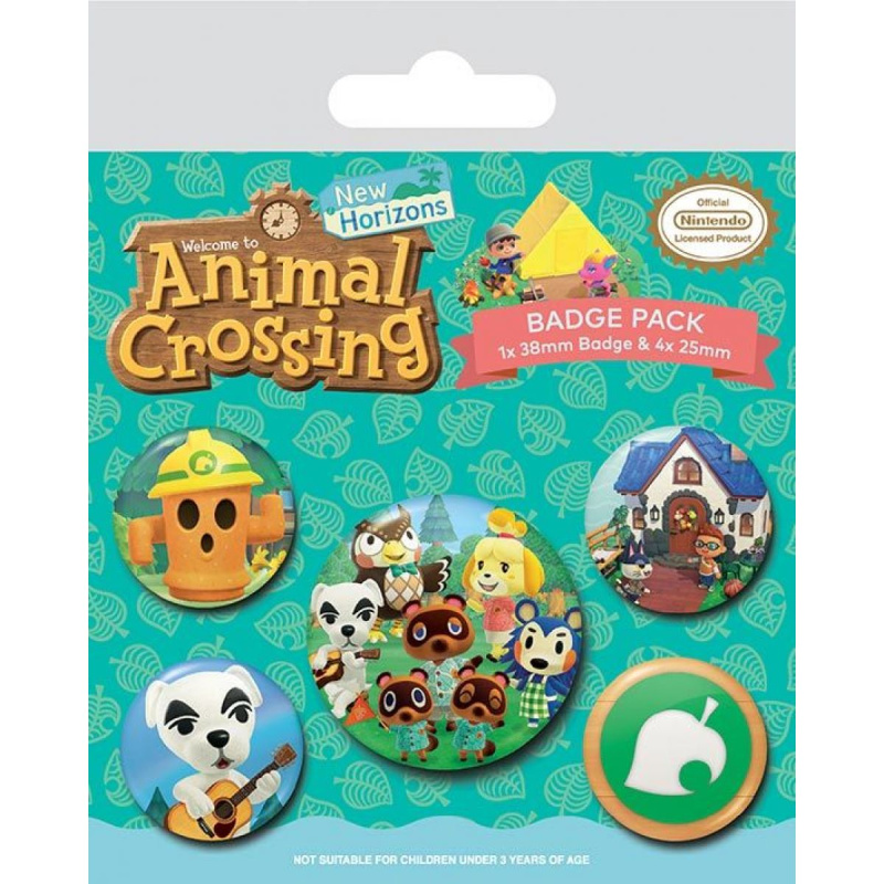 Set odznaků Animal Crossing