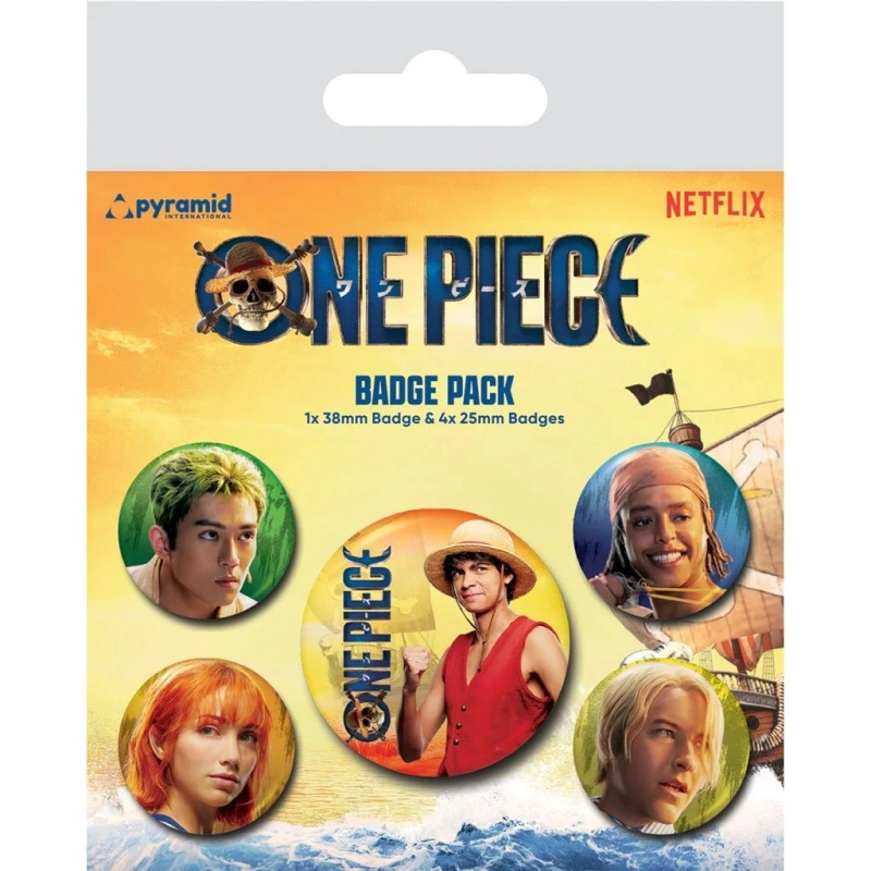 Pyramid International Sada placek One Piece Live Action The Straw Hats