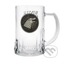 CurePink Keramický korbel Game of Thrones/Hra o trůny House Stark čirý 595 ml