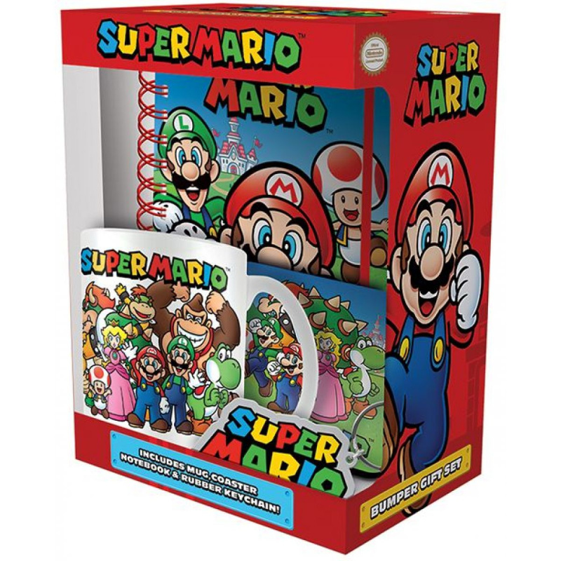 CurePink Dárkový set Nintendo|Super Mario: Evergreen hrnku GP85388 315 ml