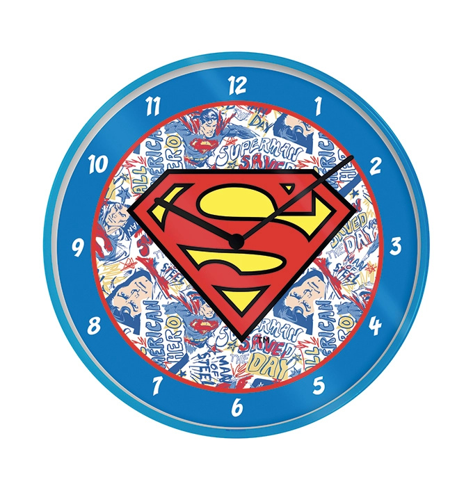 DC Comics Superman nástěnné hodiny s logem - 1 kus