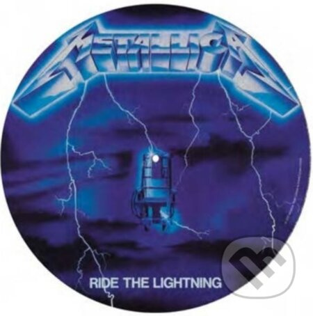 CurePink: | Podložka na talíř gramofonu Metallica: Ride To Lightning (průměr 30,5 cm) [GP85850]