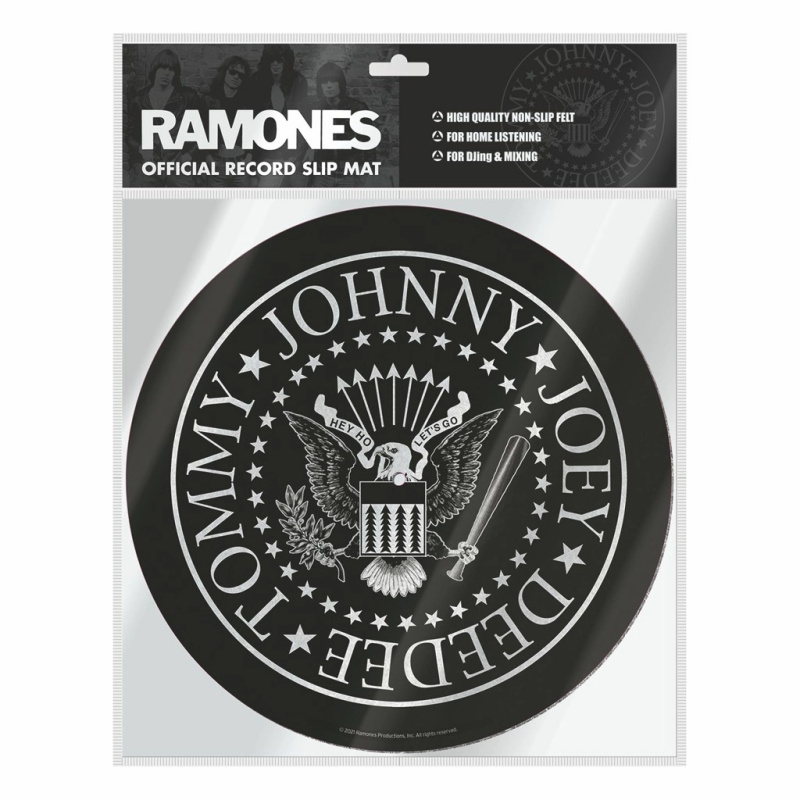 CurePink: | Podložka na talíř gramofonu The Ramones: Traffic (průměr 30,5 cm) [GP85881]