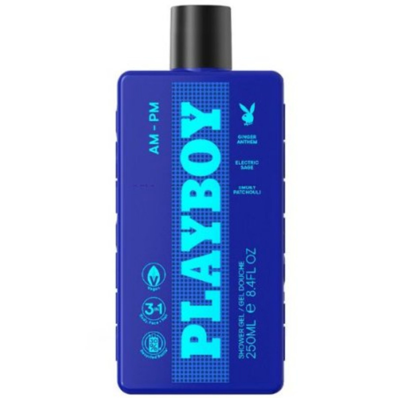 Playboy AM - PM sprchový gel 3 v 1 pro muže 250 ml