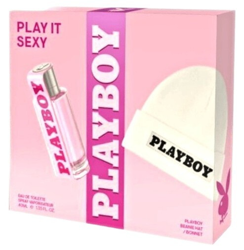 Playboy dámská dárková sada Play It Sexy EDT 40ml  bílá čepice Playboy