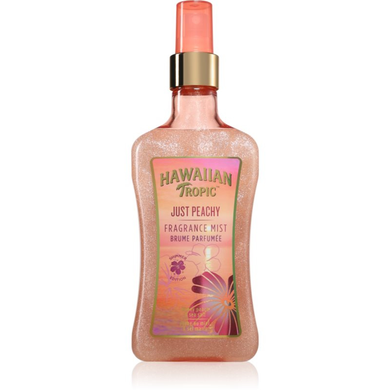 Hawaiian Tropic Perfumes Just Peachy tělový sprej se třpytkami pro ženy 250 ml
