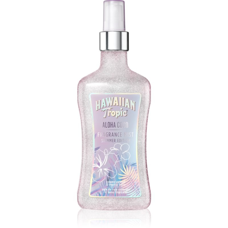 Hawaiian Tropic Perfumes Aloha Coco Shimmer tělový sprej se třpytkami pro ženy 250 ml