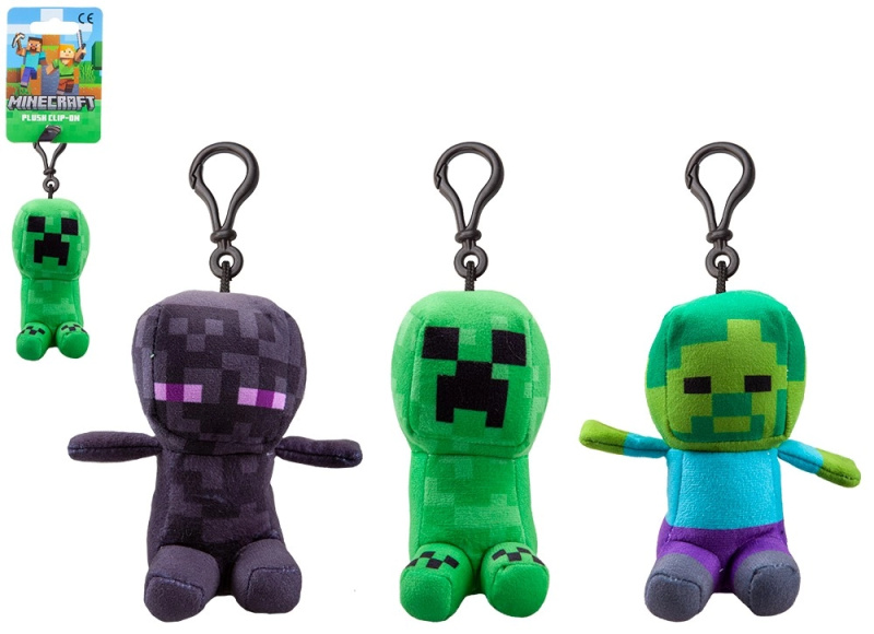 Minecraft plyš postavička s klipem 13 cm, Wiky, W060615