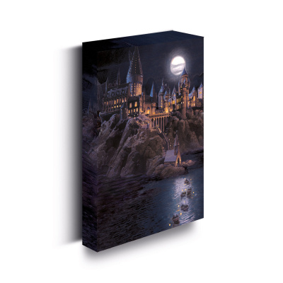 Harry Potter obraz LED svítící 30x40 cm - Bradavice hrad