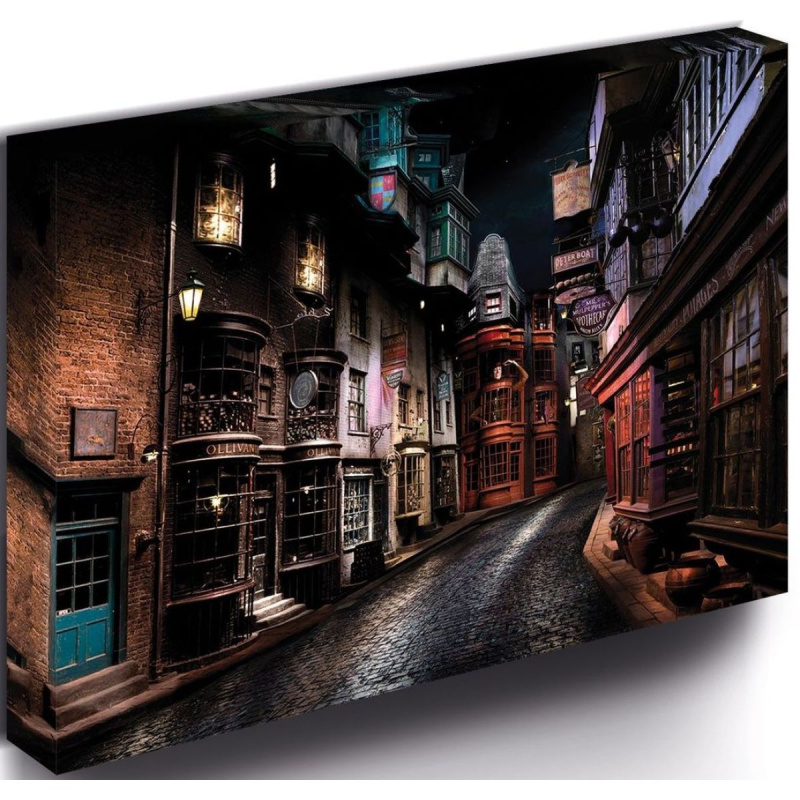 Harry Potter obraz LED svítící 30x40 cm - Příčná ulice