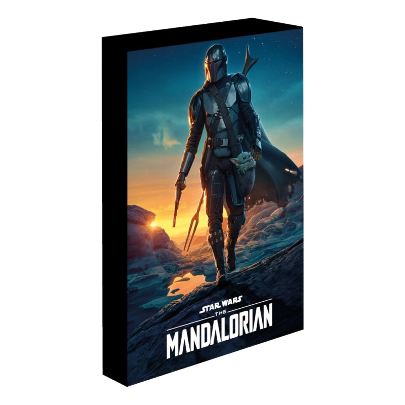 Obraz LED svítící 30x40 cm, Mandalorian