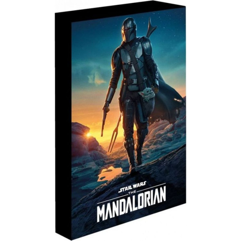 Obraz LED svítící 30x40 cm, Mandalorian