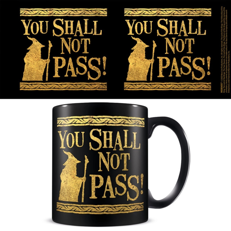 CurePink Keramický hrnek The Lord Of The Rings|Pán prstenů You Shall Not Pass MGB26557 315 ml
