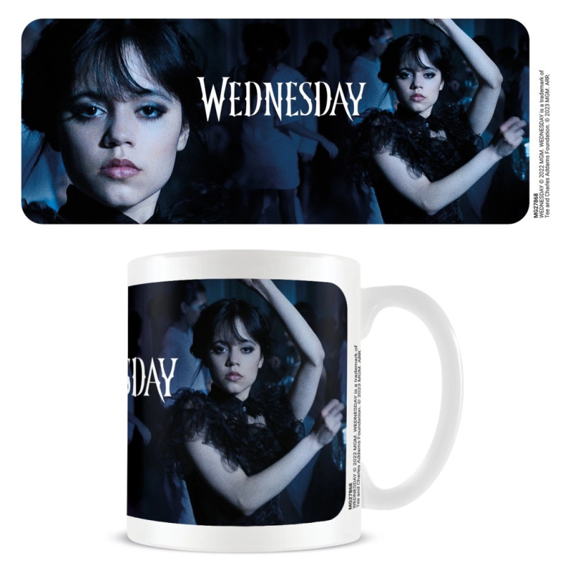 CurePink Keramický hrnek Netflix|Wednesday Goo Goo Muck 315 ml