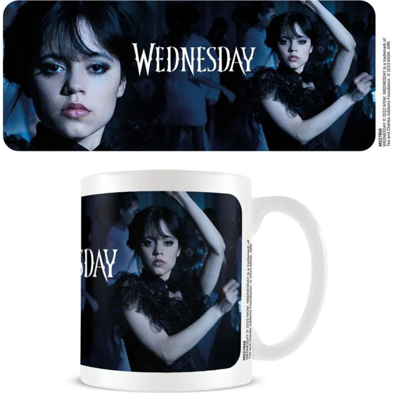 CurePink Keramický hrnek Netflix|Wednesday Goo Goo Muck 315 ml