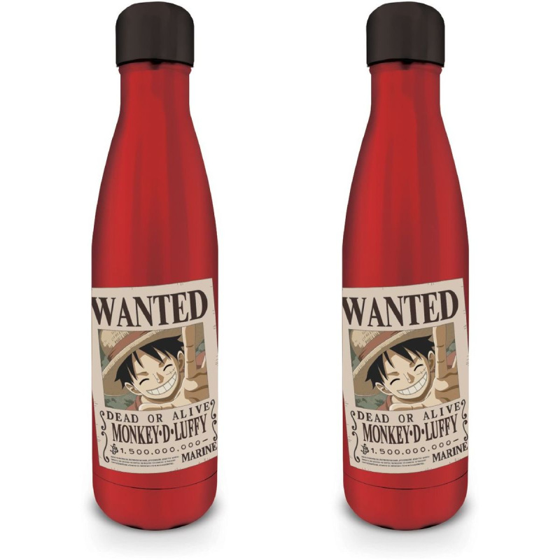 One Piece nerezová láhev Wanted Luffy