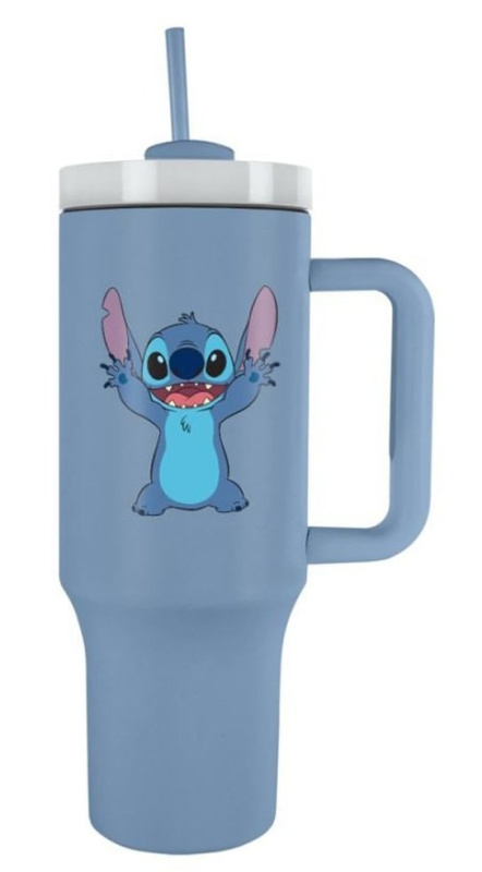Cestovní hrnek s brčkem Lilo a Stitch modrý 1200 ml