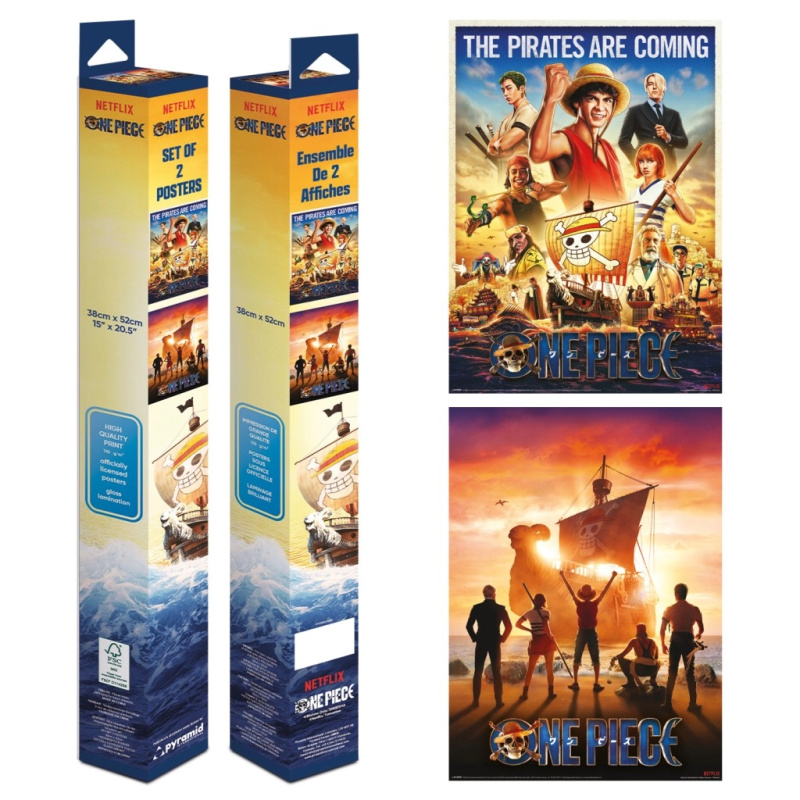 Sada plakátů One Piece - Live Action 38 x 52 cm