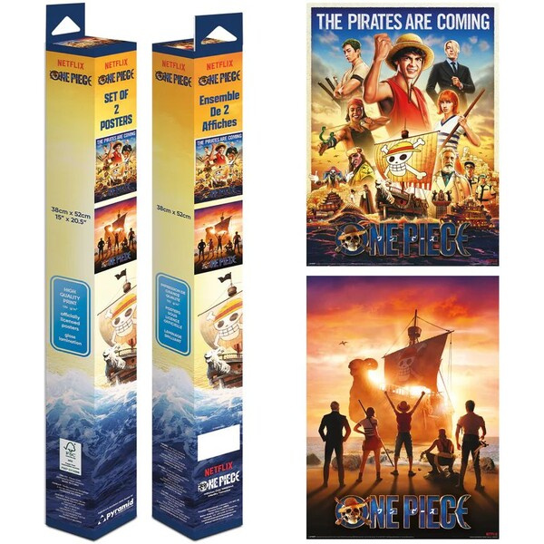 Sada plakátů One Piece - Live Action 38 x 52 cm