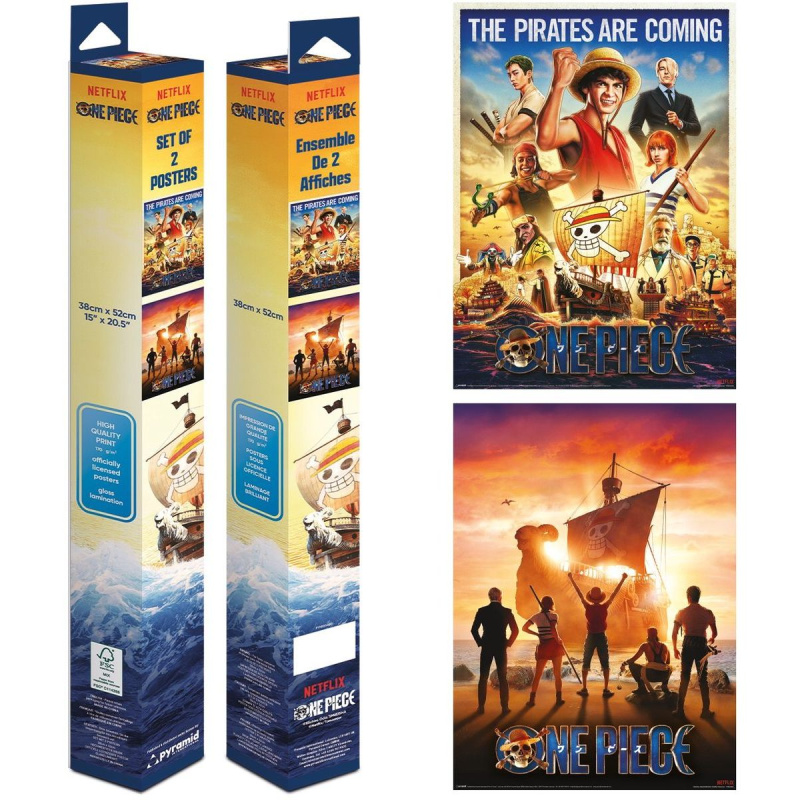 Sada plakátů One Piece - Live Action 38 x 52 cm