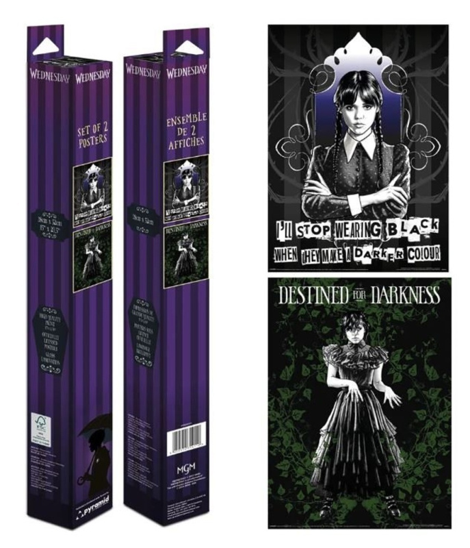 Sada plakátů Wednesday - Wednesday Addams 38 x 52 cm