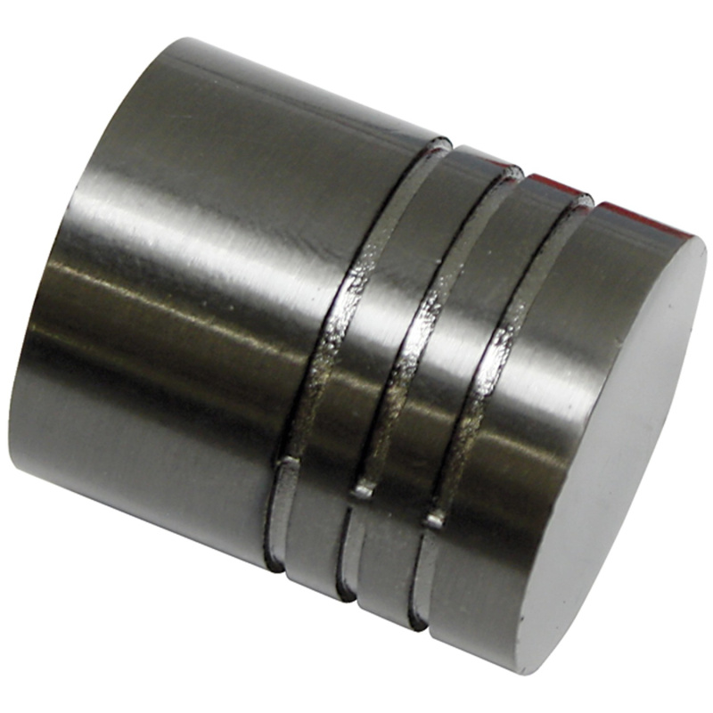 Gardinia Koncovka Chicago ve tvaru válce titanová, 2 ks