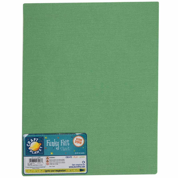 Filc 1,5mm 22x30cm (1ks) světle zelený