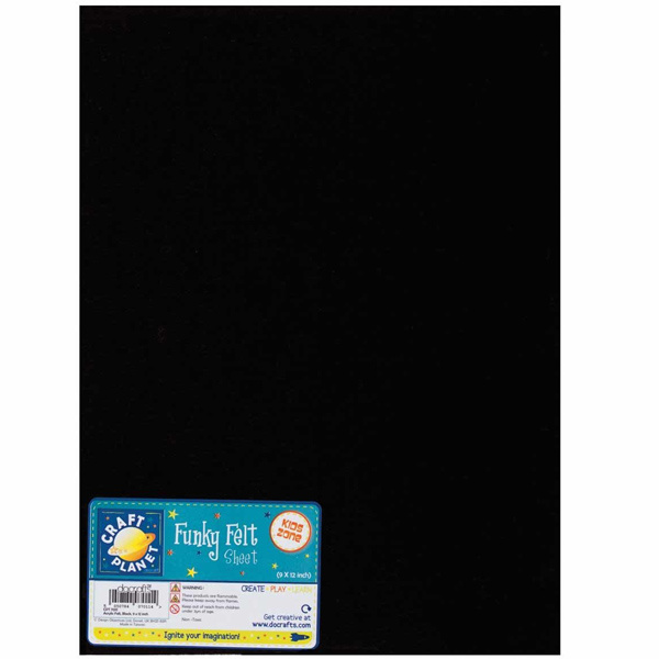 Filc 1,5mm 22x30cm (1ks) černý