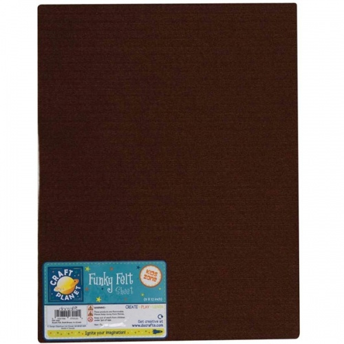 Filc 1,5mm 22x30cm (1ks) tmavě hnědý