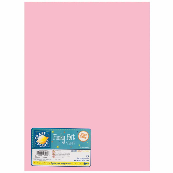 Filc 1,5mm 22x30cm (1ks) růžový