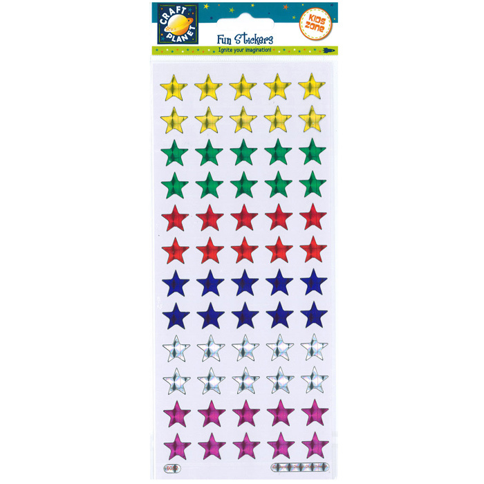 Samolepky 10x23cm Holografické hvězdy