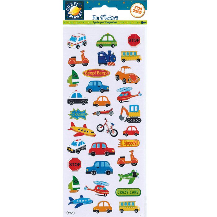 Samolepky 10x23cm Dopravní prostředky