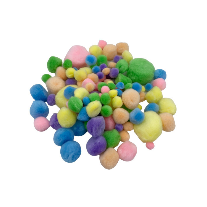 Bambulky pastelový mix barev a velikostí (100ks)