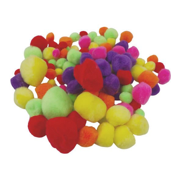 Bambulky neonový mix (100ks)