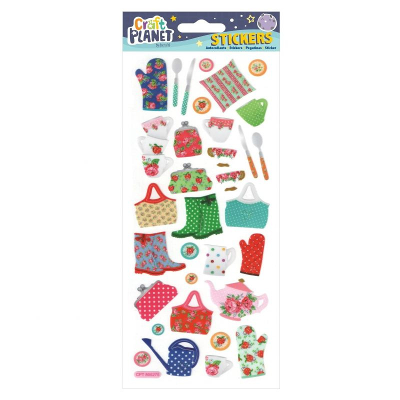 Samolepky třpytivé 10x23cm - Čas na čaj