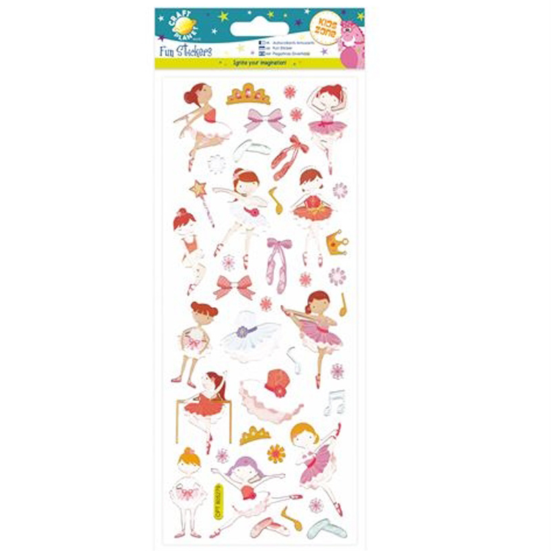 Samolepky třpytivé 10x23cm - Krásná tanečnice